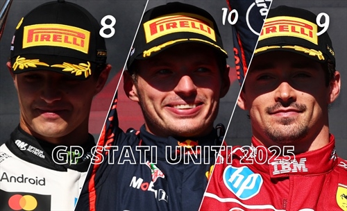 Verstappen cannibale ad Austin, Ferrari reagisce. Crisi McLaren: le pagelle del GP 