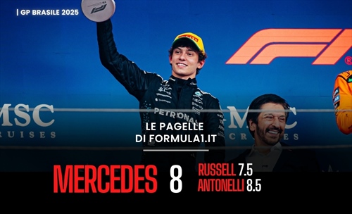 Verstappen emoziona e Norris vince in Brasile. Sfortuna Ferrari: le pagelle del GP  - Verstappen emoziona e Norris vince in Brasile. Sfortuna Ferrari: le pagelle del GP 
