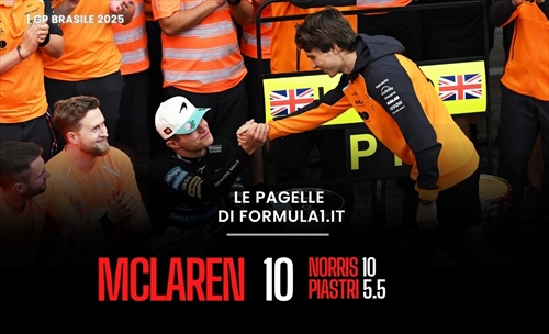 Verstappen emoziona e Norris vince in Brasile. Sfortuna Ferrari: le pagelle del GP  - Verstappen emoziona e Norris vince in Brasile. Sfortuna Ferrari: le pagelle del GP 