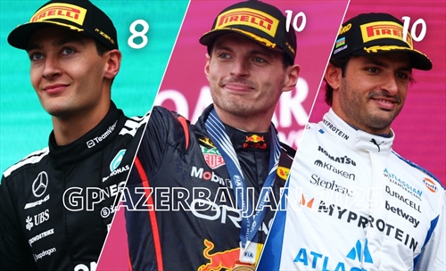 Verstappen passeggia a Baku, crollo Ferrari. Immenso Sainz: le pagelle del GP 