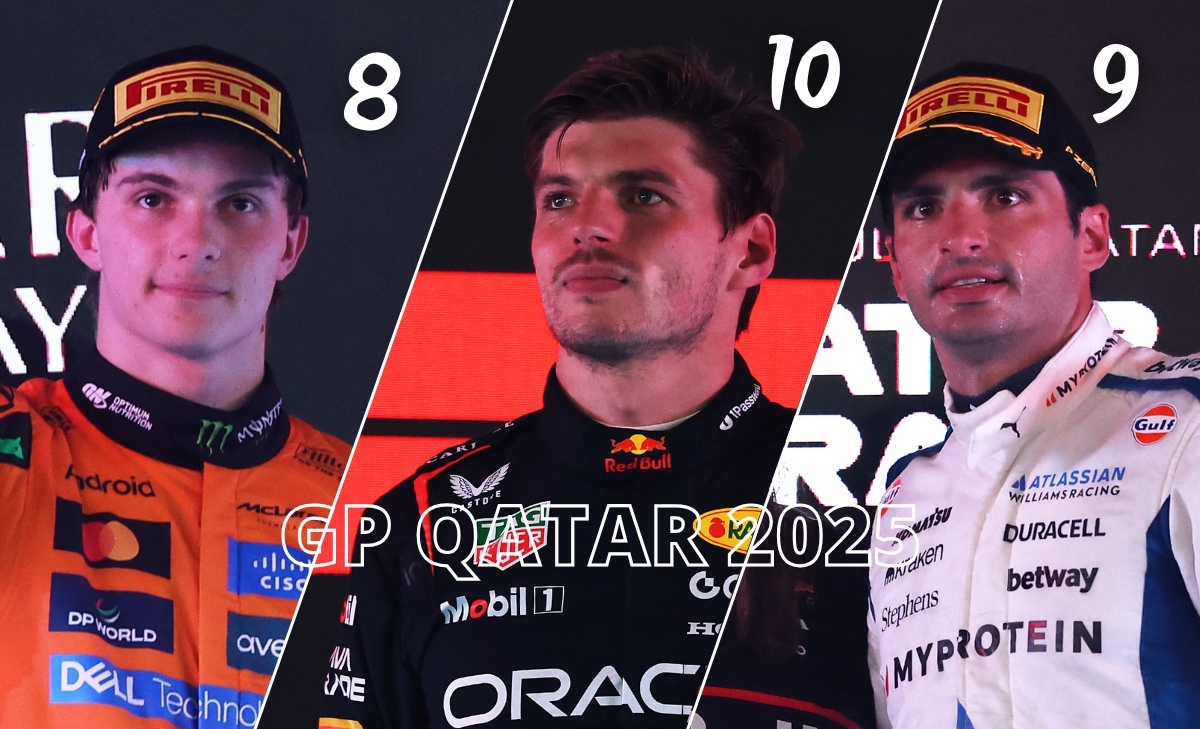 Verstappen strepitoso in Qatar, disastro McLaren. Crollo Ferrari: le pagelle del GP 