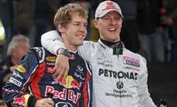 Vettel ricorda Schumacher: «Un eroe della mia generazione»
