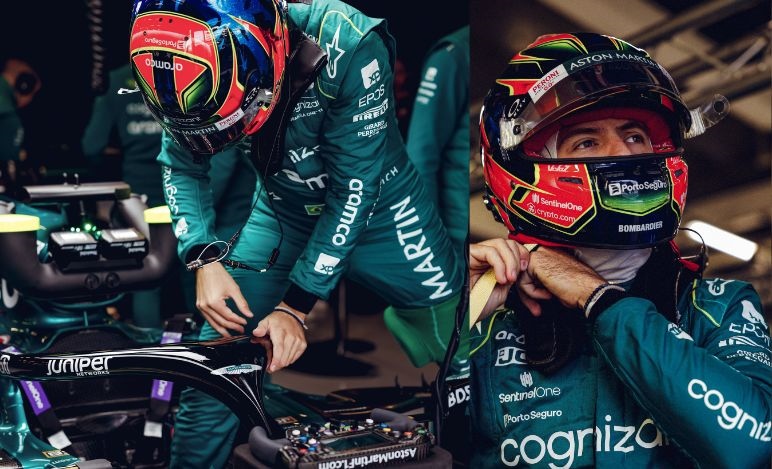 Aston Martin, Drugovich in pista a Silverstone per una sessione di test: tutte le immagini