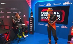 Volano scintille nel retropodio tra Norris e Hamilton: «Tocca a noi essere veloci»