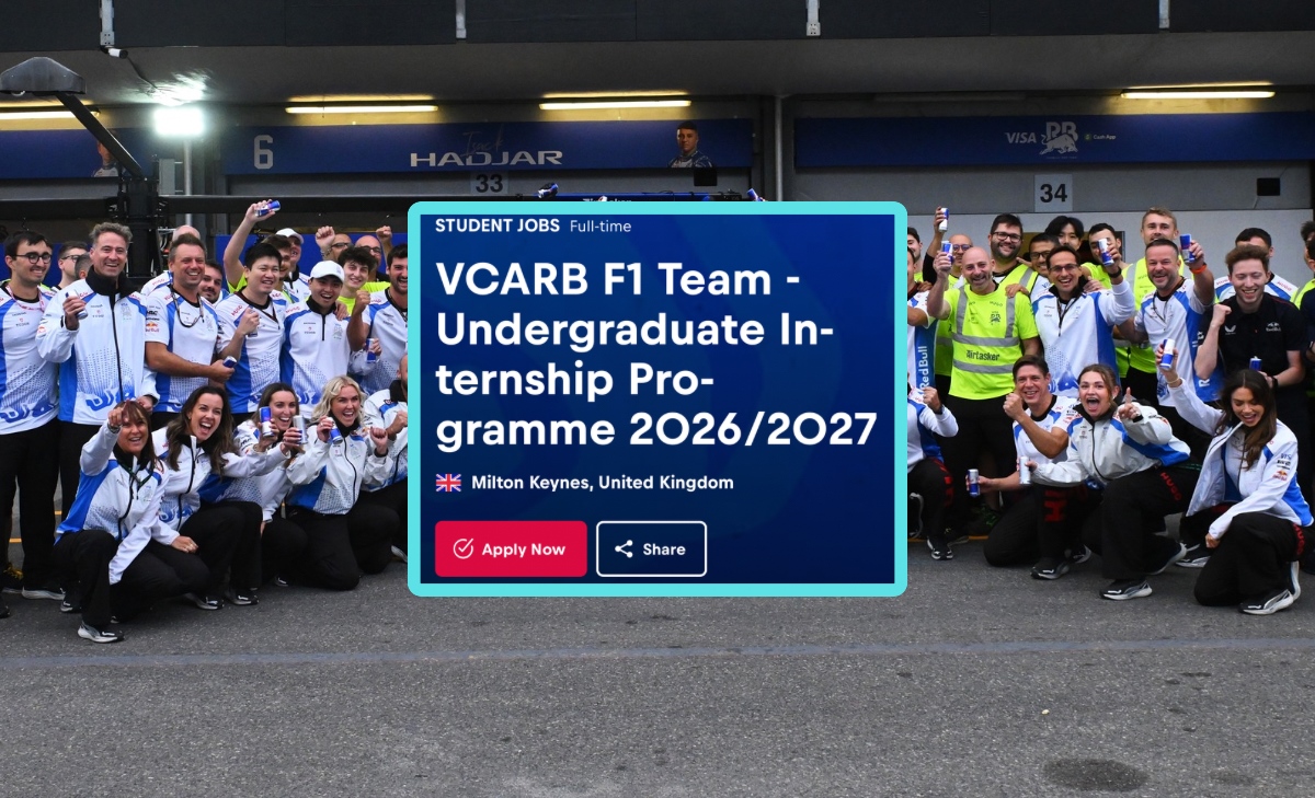 Vuoi lavorare in F1? La Racing Bulls cerca studenti per tirocinio