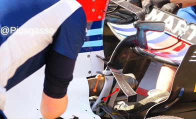 WILLIAMS FW40: sono due le T Wing al posteriore - WILLIAMS FW40: sono due le T Wing al posteriore