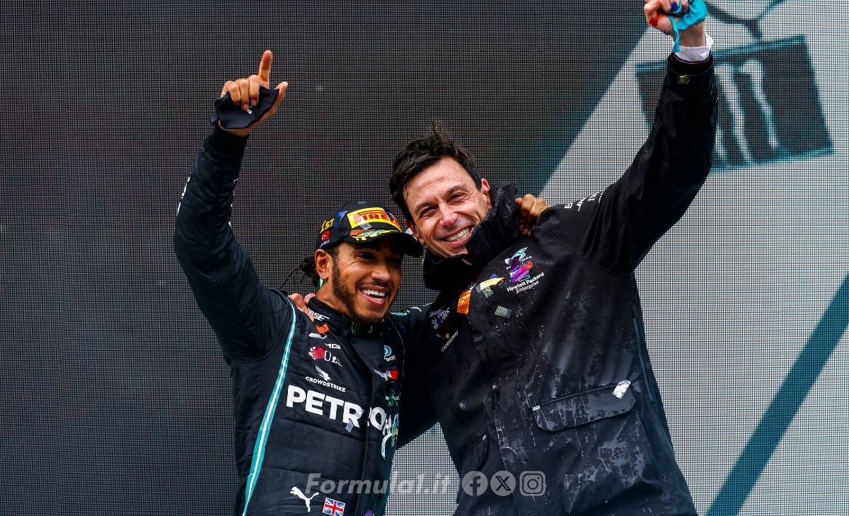Mercedes, Wolff, Hamilton